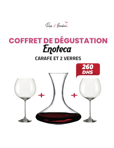 Coffret de dégustation ENOTECA ( Pack : Carafe et 2 verres )