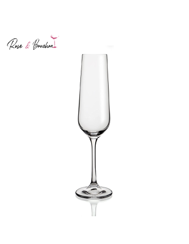 Flûtes de Champagne en crystal de Bohème 20 cl - Pack de 6