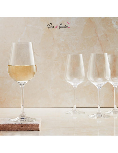 Verre à vin en cristal de Bohème de 36 cl - Pack de 6