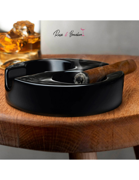 Cendrier à Cigare en cristal Noir – Altruist