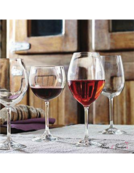 Verre à Vin Rouge ZILINA en cristal de bohème - 65 cl (Pack de 6 Verres)