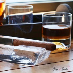 Cendrier à Cigares en Verre Cristallin
