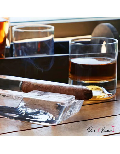 Cendrier à Cigares en Verre Cristallin