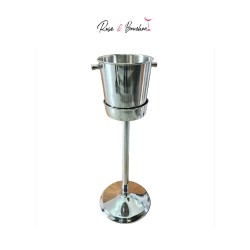 Set Seau à Glace en Acier Inoxydable avec Support