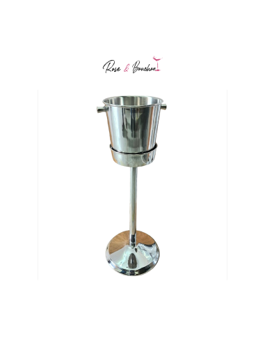 Set Seau à Glace en Acier Inoxydable avec Support
